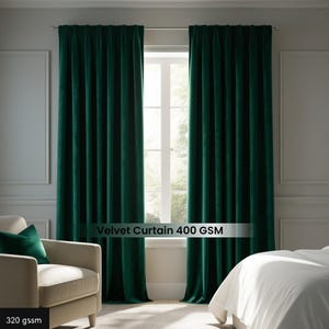 Hight wight Velvet curtains 400 GSM for living room / Custom made bedroom / velvet curtain / Extra long drapes / Rich luxury velure curtain,