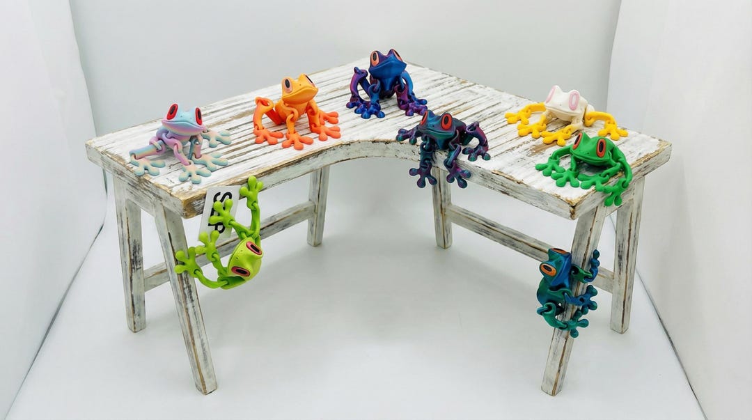 3D Printed Articulated Frog Magnet – Posable PLA Fidget Toy - Etsy
