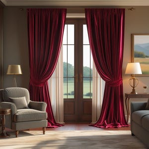Lumière Luxury Velvet Curtains – Elegant, Soft & Light-Filtering Drapes for a Sophisticated Home