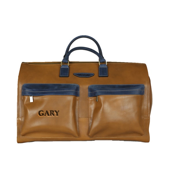 Leather Garment Bag Etsy