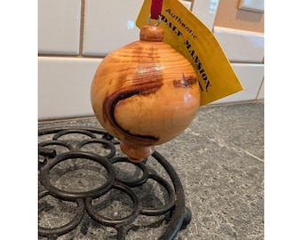 1989 Handturned Wooden Christmas Ornament - Austrian Pine - Made in Montana USA