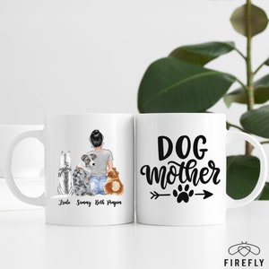 Girl and Dogs Personalized Mug - Name, skin, hair, dog, background, qu –  Giftymize™️
