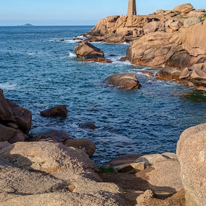 Fotografía del faro Men Ruz en Ploumanach