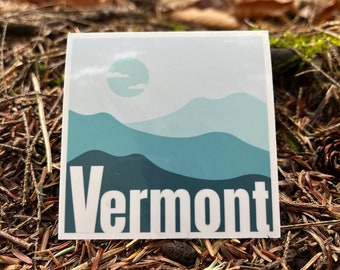 VT Vermont State Sticker Laptop Water Bottle