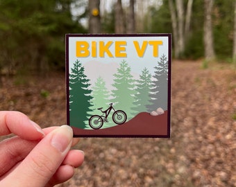 Bicycle Cycling Bike VT Vermont Sticker Stocking Stuffer