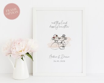 Blush Fairytale Wedding Gift | Gift for the Couple | Wedding Keepsake | Personalised Wedding Gift | Anniversary | Engagement | Mr & Mrs