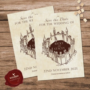 Wizard Wedding Save the Dates | Save the Date Unique | Rustic Save the Date | Quirky Wedding Invites