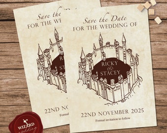 Wizard Wedding Save the Dates | Save the Date Unique | Rustic Save the Date | Quirky Wedding Invites