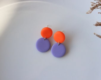 Polymer Clay mini Kreis Ohrringe