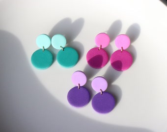 Polymer clay, handmade earrings.