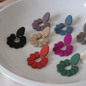 Polymer clay earrings, handmade earrings.