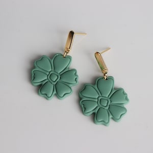 Flower earrings, polymer clay earrings, handmade, gift ideas for her.