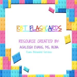 Tarjetas didácticas RBT; Preparación para el estudio BACB RBT