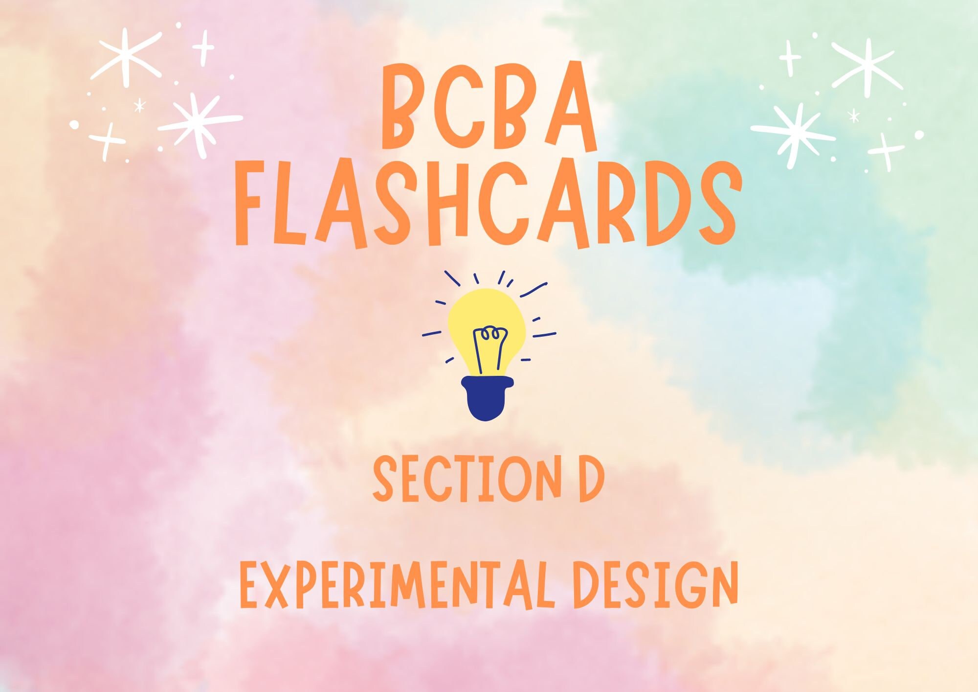 BCBA Flashcards/safmeds Section D - Etsy