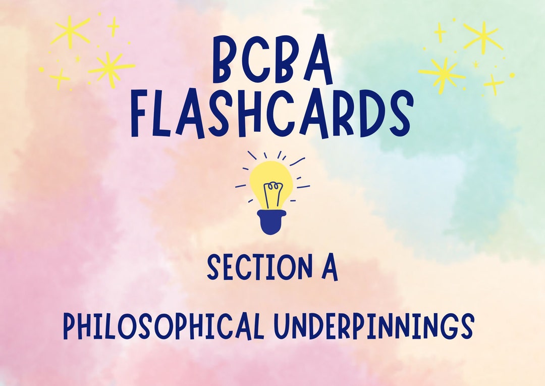 BCBA Flashcards/safmeds Section A Etsy