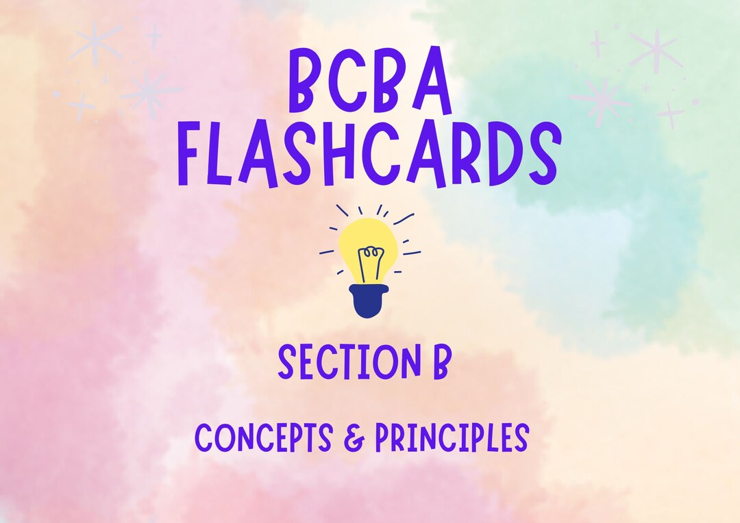 BCBA Flashcards/safmeds Section B - Etsy