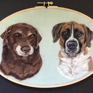 Custom dog portrait needle felted from photo. Personalized gift for pet lovers, pet loss, commission pet art, realistic pet memorial gift image 12
