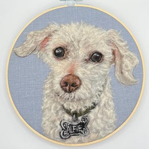 Custom dog portrait needle felted from photo. Personalized gift for pet lovers, pet loss, commission pet art, realistic pet memorial gift image 18