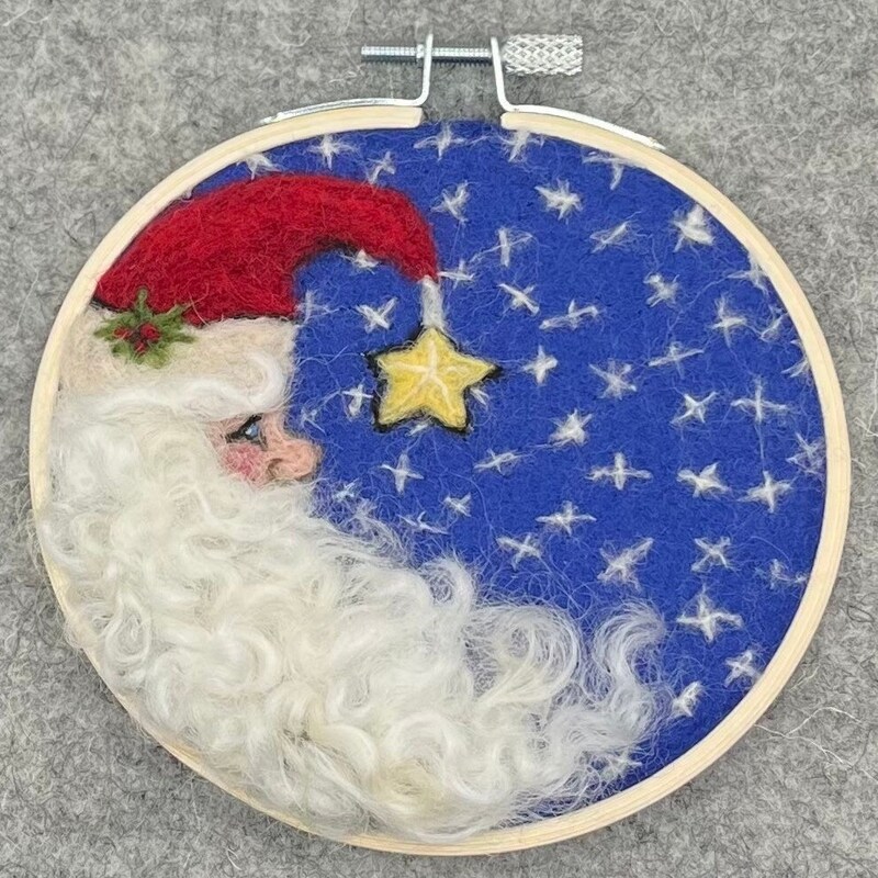 Santa Handmade 4.5in Felt Alpaca main image 1