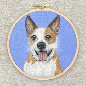 Custom dog portrait needle felted from photo. Personalized gift for pet lovers, pet loss, commission pet art, realistic pet memorial gift image 17