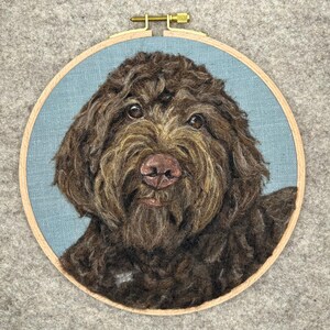 Custom dog portrait needle felted from photo. Personalized gift for pet lovers, pet loss, commission pet art, realistic pet memorial gift image 15
