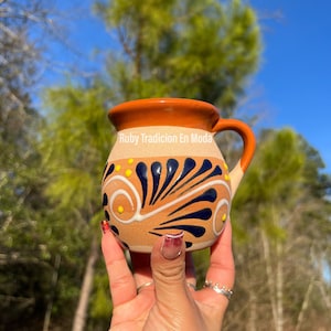 Jarritos de arcilla | Tazas Mexicanas de Ceramica | Mexicaanse kopjes | Mexicaanse kleibekers | Gebloemde kopjes | Artionale bekers | Handgeschilderde mokken van klei|
