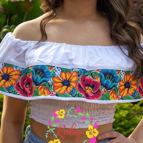 Emilia Blouse Blusa Blouse Floral Embroidered Mexican - Etsy