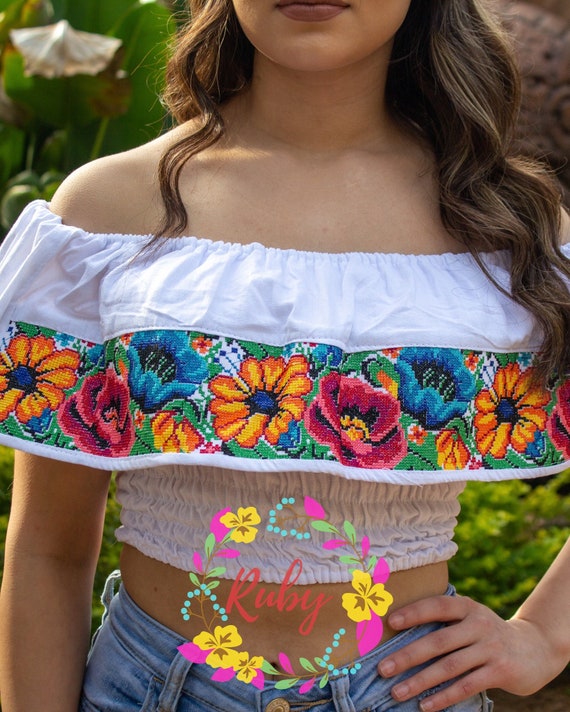 Blusas Mexicanas Outfit Mexicano Para Mujer Blusas Bordadas De