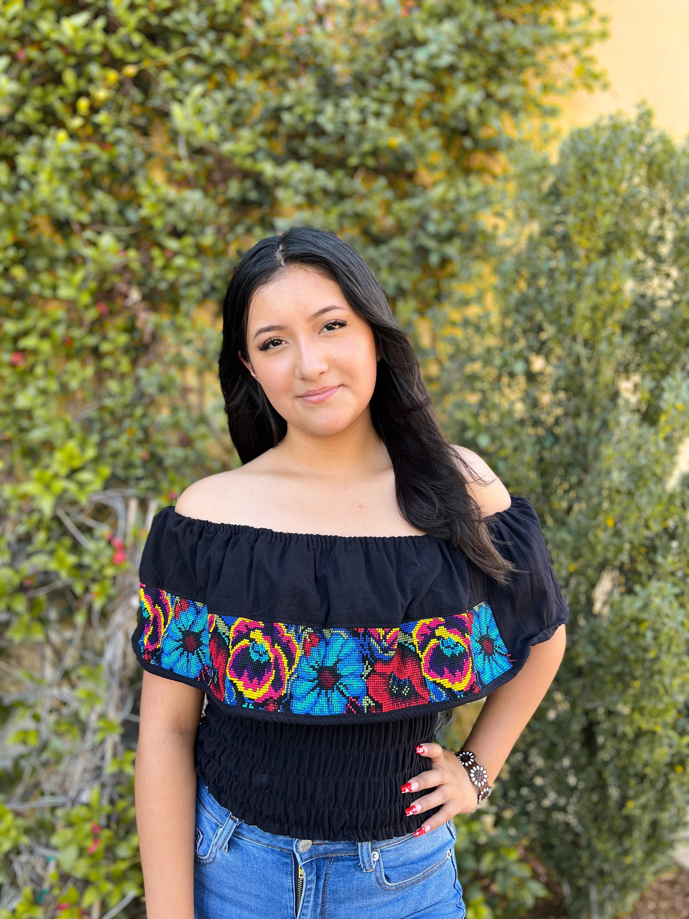 Emilia Blouse| Blusa Blouse| Floral Embroidered Mexican