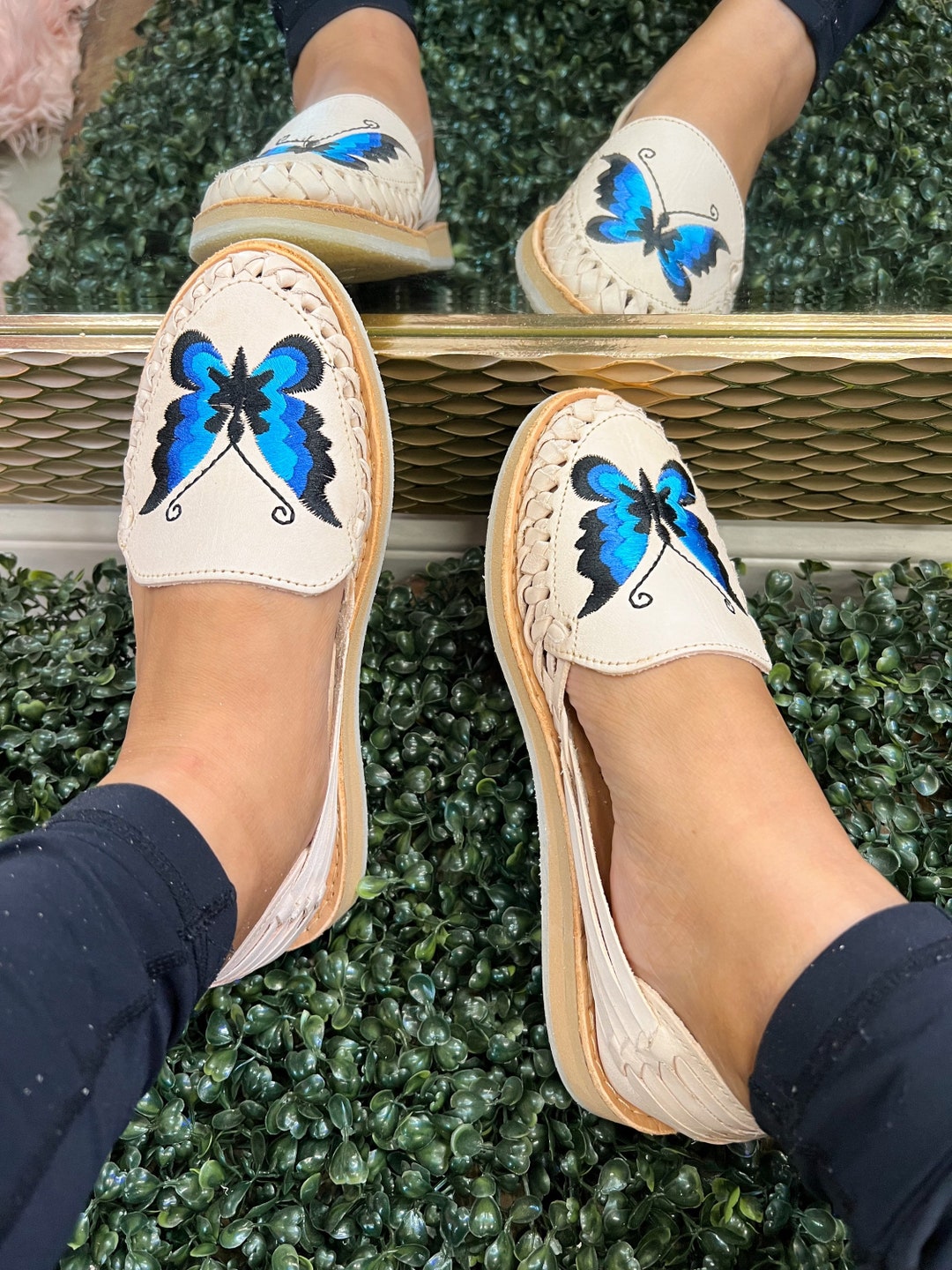 mexican huaraches butterfly