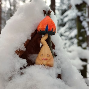 Magic Shroomling - Handcarved Mushling