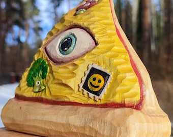 Trippycciosa Pizza (Handmade wood carving)