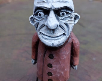 Uncle Fester inspired by Addams Family (handcarved and painted)