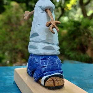 Johnny 2x4 and Plank (Handmade wood carving inspired by Ed, Edd & Eddy, Cartoon Network TV series from the 90s - handcarved and painted) image 4