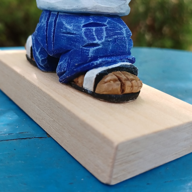 Johnny 2x4 and Plank (Handmade wood carving inspired by Ed, Edd & Eddy, Cartoon Network TV series from the 90s - handcarved and painted) image 5