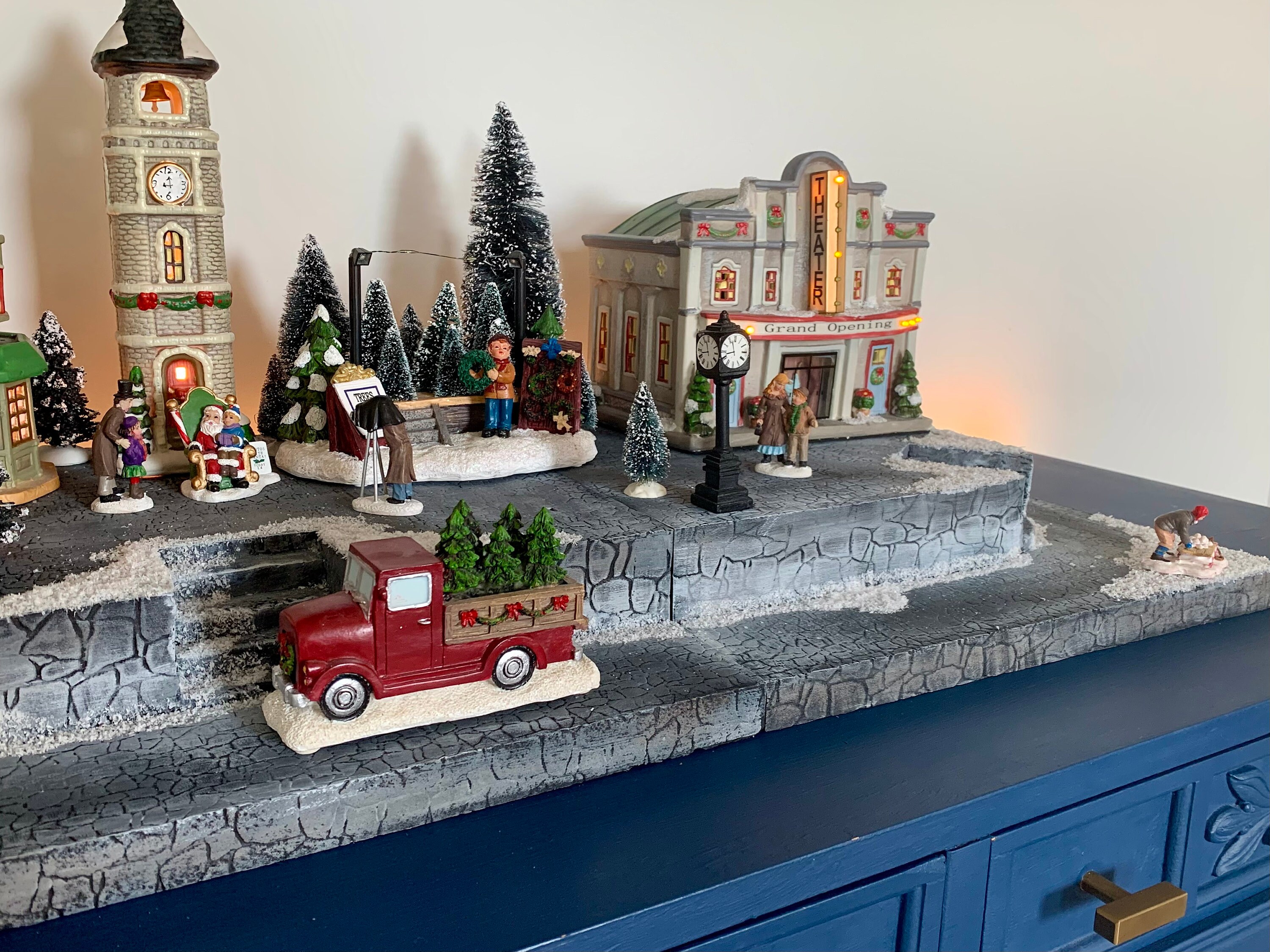 3-piece Christmas Village Display Platform Department 56 Lemax