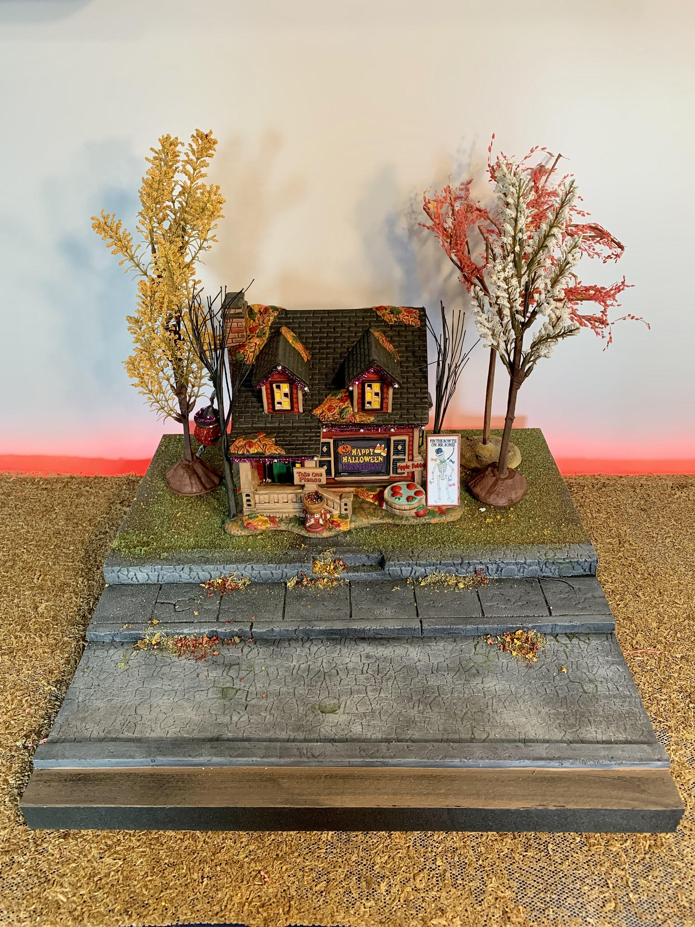 Trick-or-Treat Lane Halloween Village Display Platform