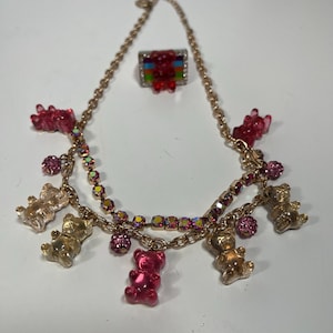 Ensemble collier/bague oursons gommeux Betsey Johnson