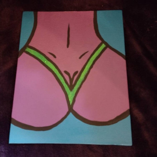 Glittery Thong booty painting