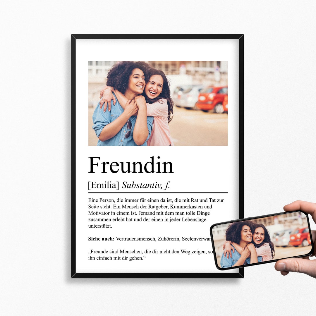 Girlfriend Definition Poster Customizable With Picture Name Best Friend ...