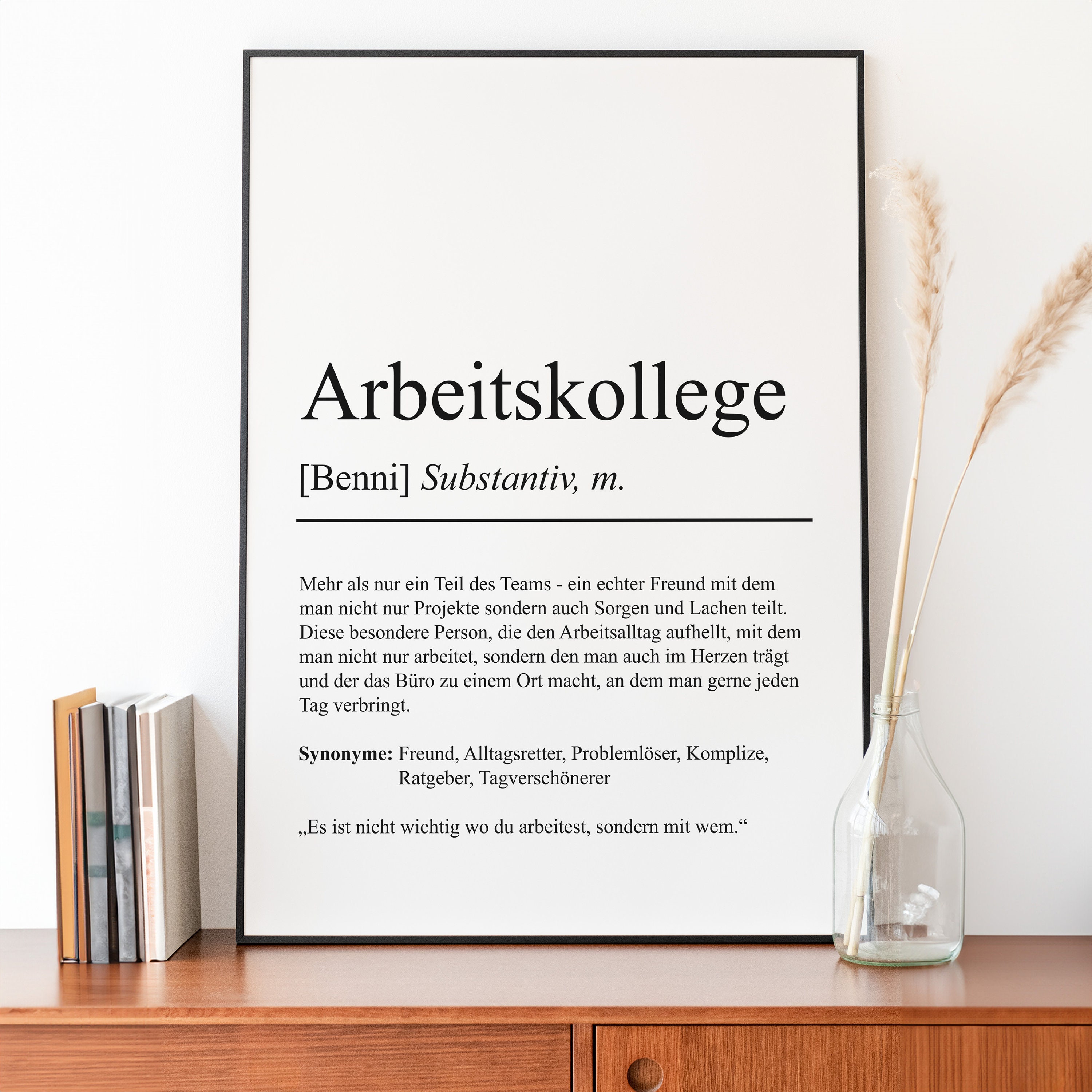 Steht Mein Arbeitskollege Auf Mich Test Arbeitskollege Definition Poster personalisierbar mit Namen Beruf