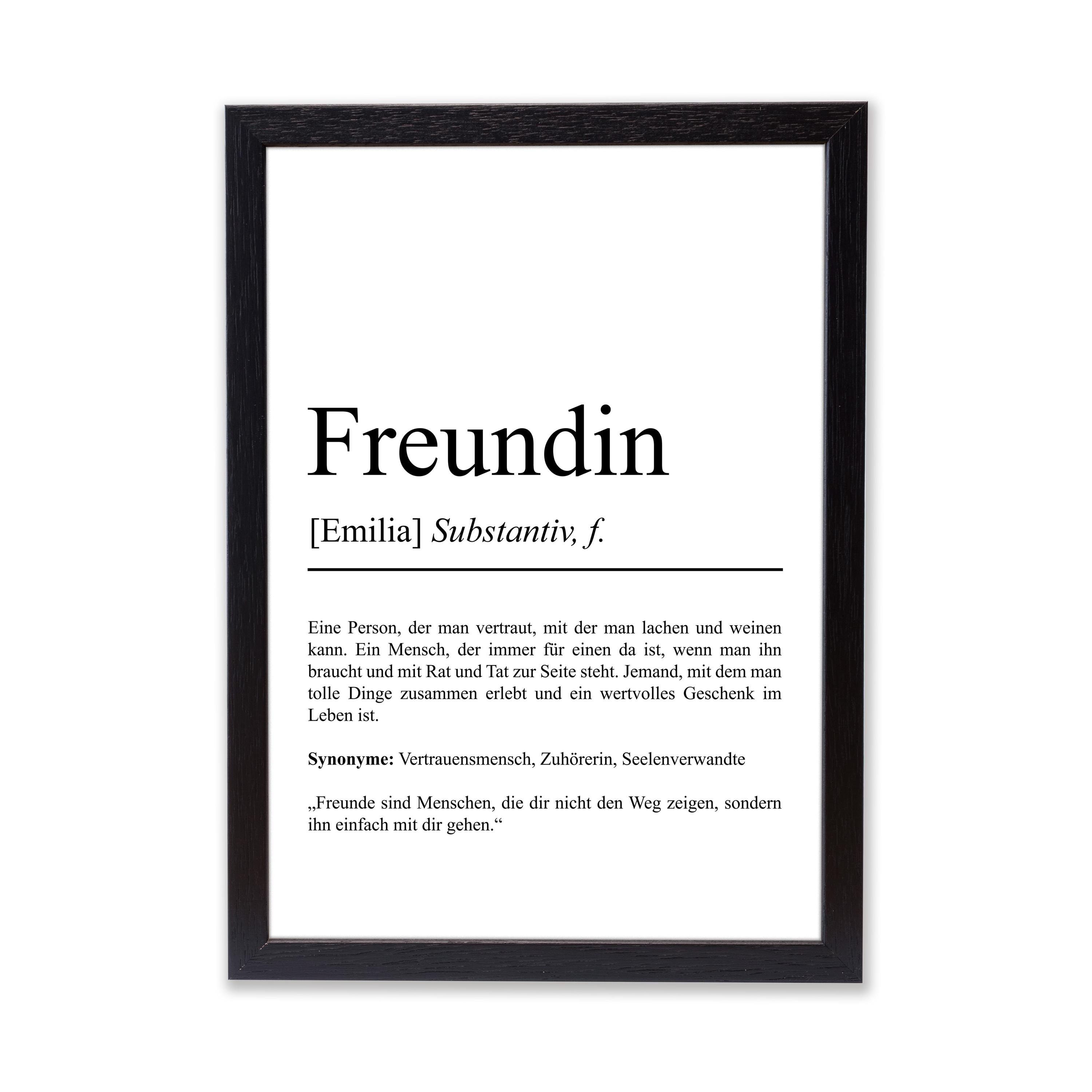 Freundin Definition Poster Personalisierbar Mit Namen Beste Freundin Poster  Geschenk Einzug Geburtstag Geschenk Freundin Poster Jahrestag - Etsy, image size:3000x3000