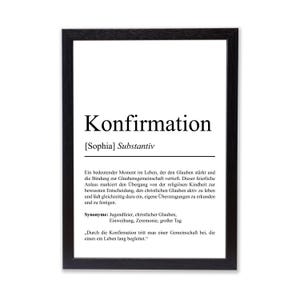 Konfirmation Definition Poster personalisierbar mit Namen Konfirmation Poster Geschenk Konfirmation Poster Definition Erwachsen werden