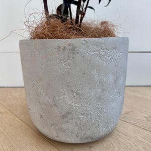 Cement Plant Pot 17cm for Indoor Plant Boho Chic Décor