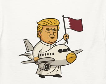Political Satire Shirt - Trump Parody - Qatar Airplane Unisex classic tee