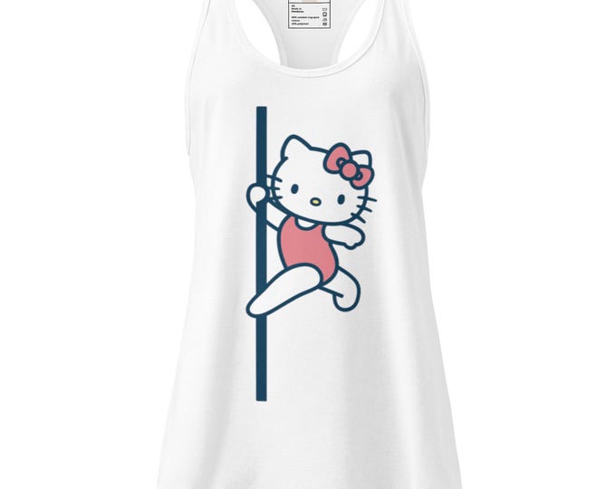 Kawaii Pole Dance Women’s fitted racerback tank top