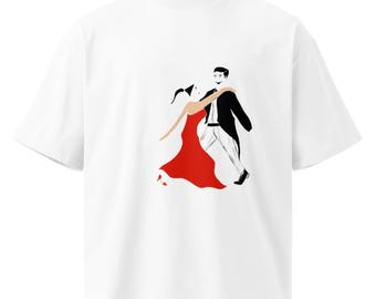 Tango Unisex organic oversized high neck t-shirt - Designed by anonymous artist