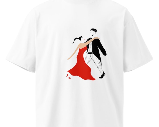 Tango Unisex organic oversized high neck t-shirt - Designed by anonymous artist