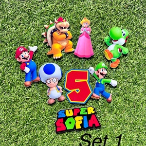 Super Mario Fan Inspired Birthday Cupcake Toppers, Party Decoration Centrepieces