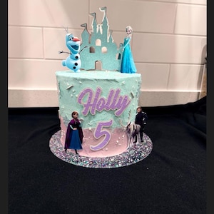 3D-bevroren caketopper, Elsa-fanfeestdecoratie, verjaardagsfeestje meisjes, uniek middelpunt afbeelding 6